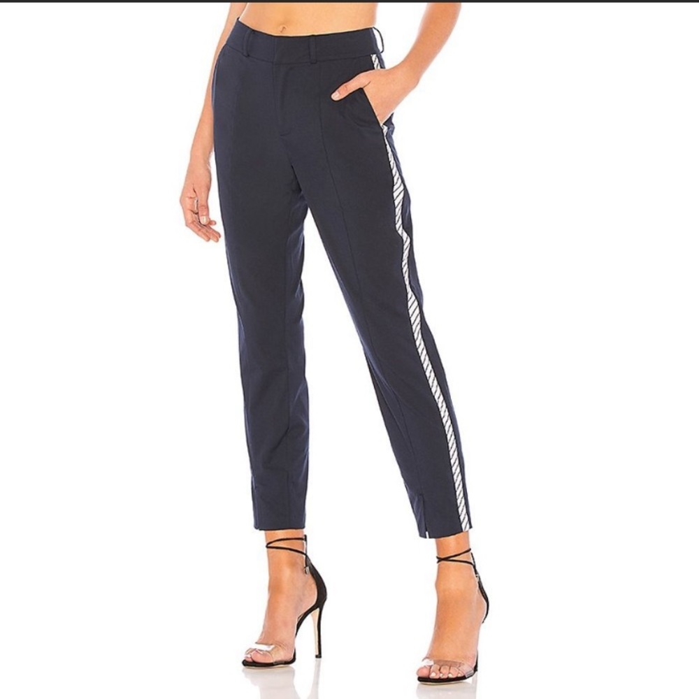 Joie Brookley Stripe Trim Ankle Pants sz 10